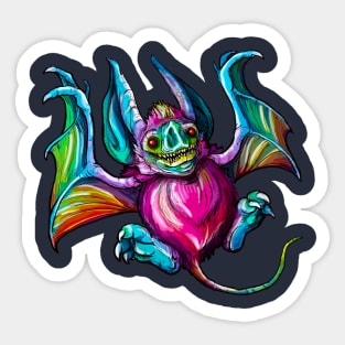 Psychedelic Bat Sticker